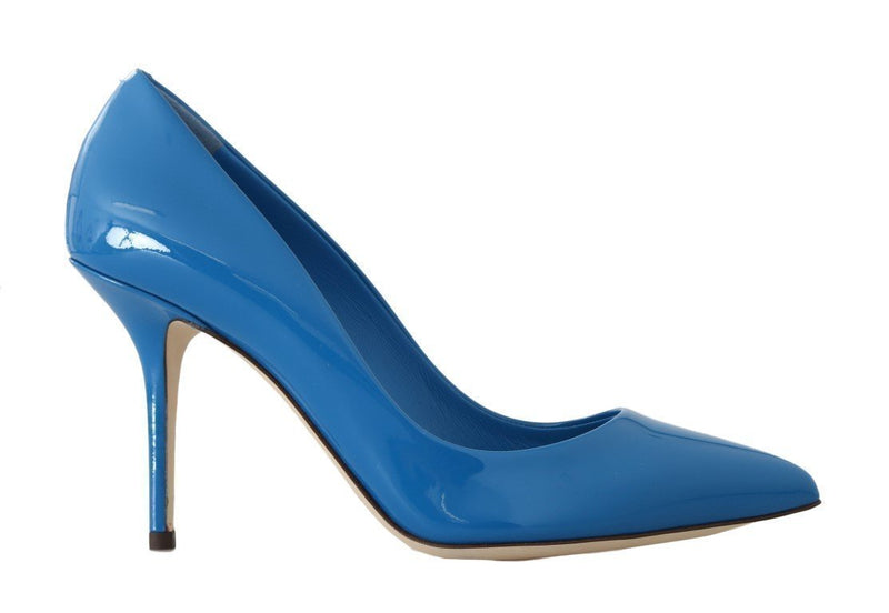 Blue Patent Leather Pumps