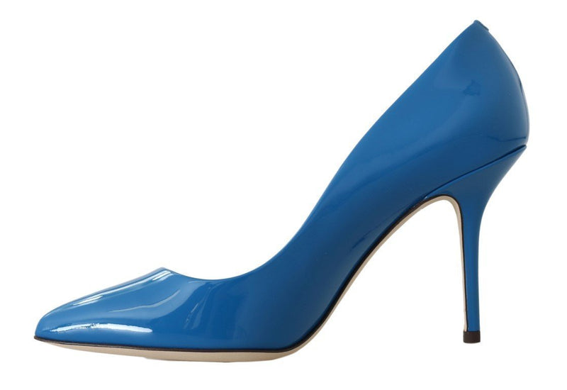 Blue Patent Leather Pumps