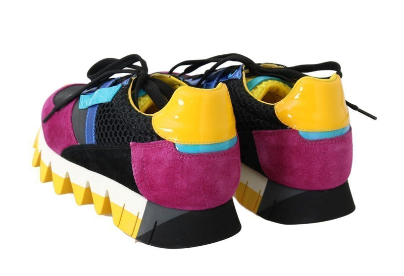 Multicolor Leather Sneakers Shoes