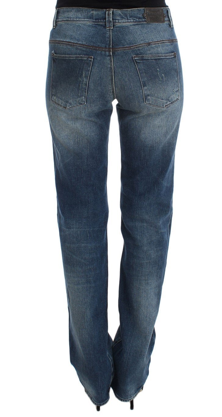 Blue Wash Cotton Blend Slim Fit Jeans