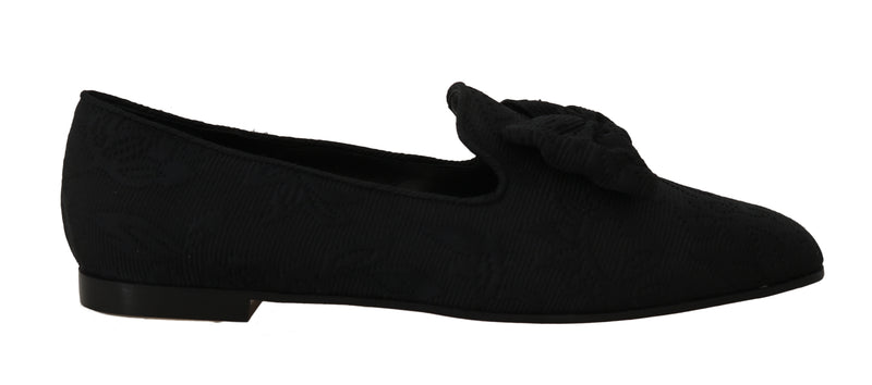 Black Jacquard Moccasins Loafer