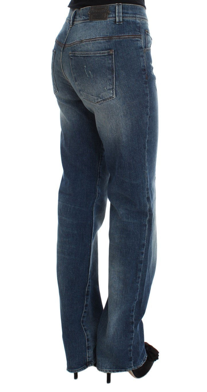 Blue Wash Cotton Blend Slim Fit Jeans