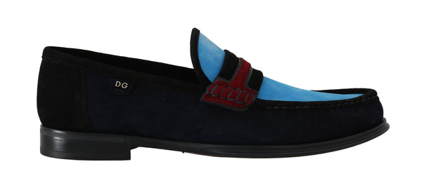 Blue Suede Loafers Moccasins Slides Loafers