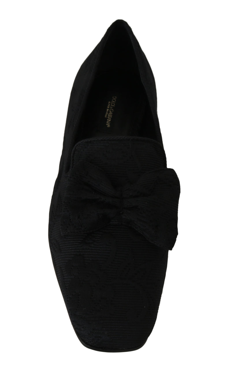 Black Jacquard Moccasins Loafer