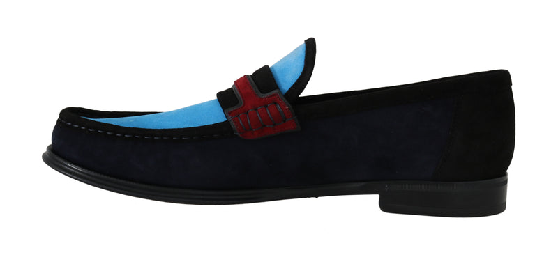 Blue Suede Loafers Moccasins Slides Loafers
