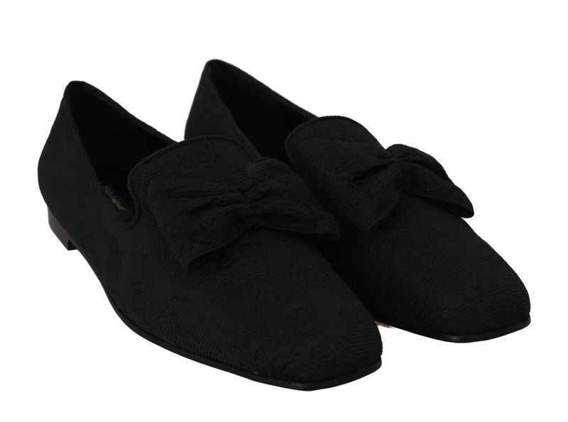 Black Jacquard Moccasins Loafer