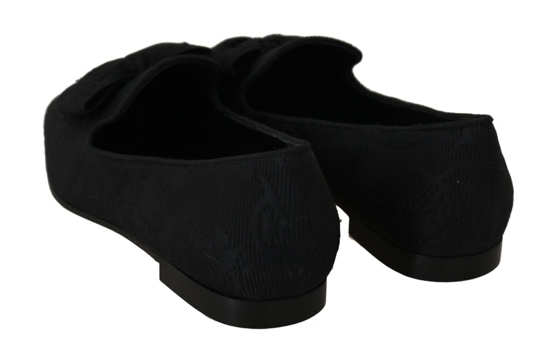 Black Jacquard Moccasins Loafer