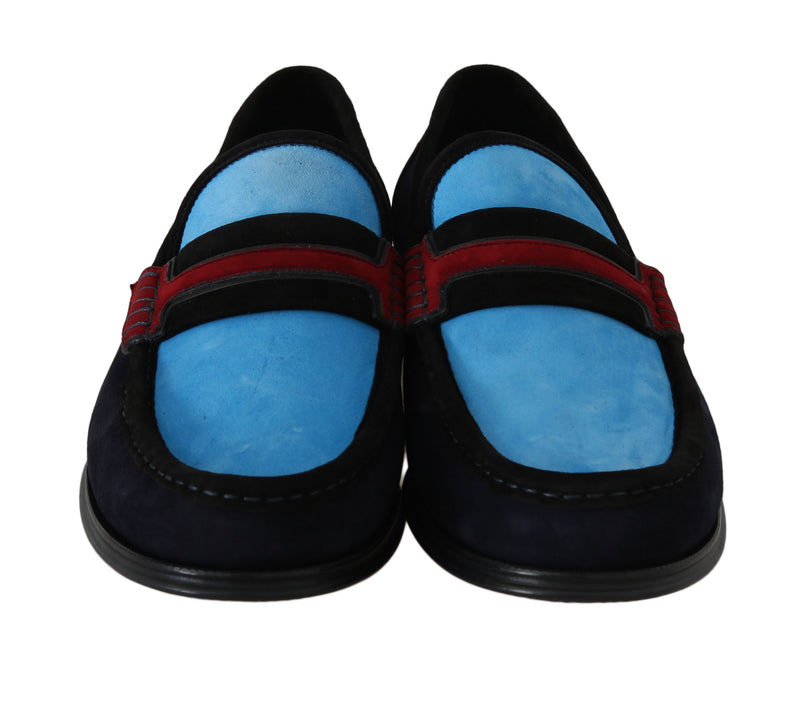 Blue Suede Loafers Moccasins Slides Loafers