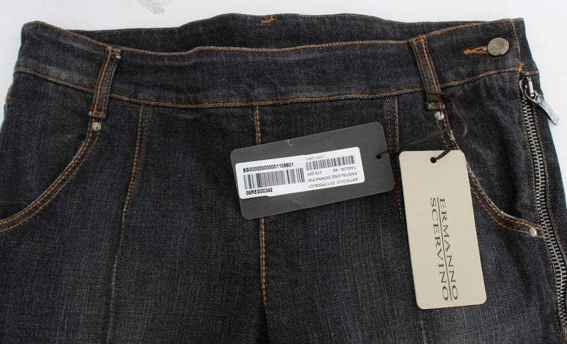 Gray Cotton Slim Fit Denim Jeans