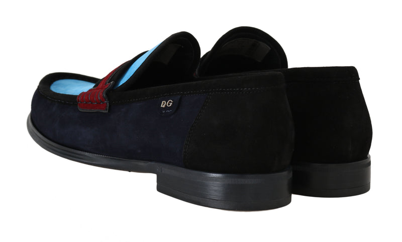 Blue Suede Loafers Moccasins Slides Loafers