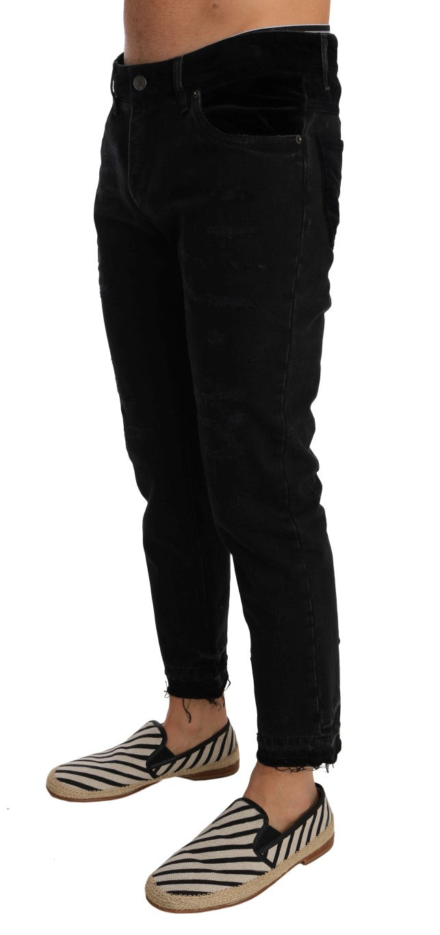 Black Slim CLASSIC Cropped Jeans
