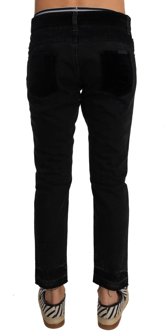 Black Slim CLASSIC Cropped Jeans