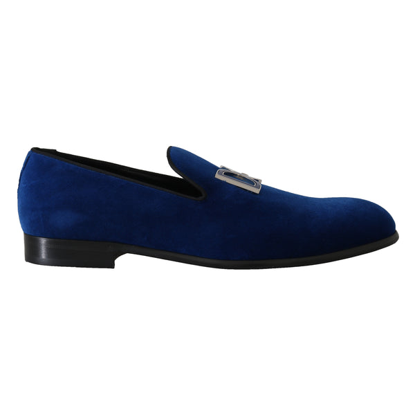 Blue Velvet DG Logo Dress Loafers