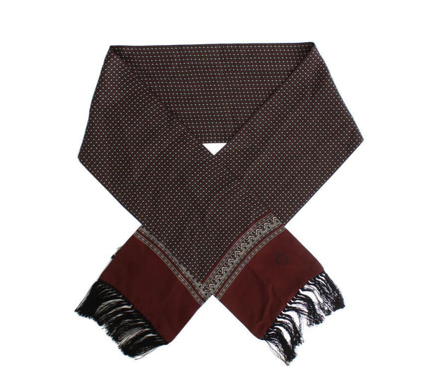 Bordeaux Silk Pattern Scarf