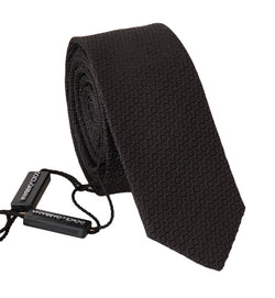 Gray Silk Pattern Slim Tie