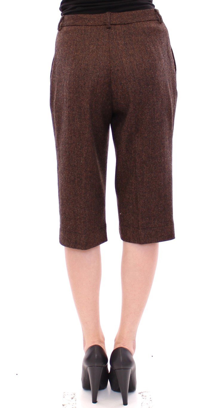 Brown wool shorts pants