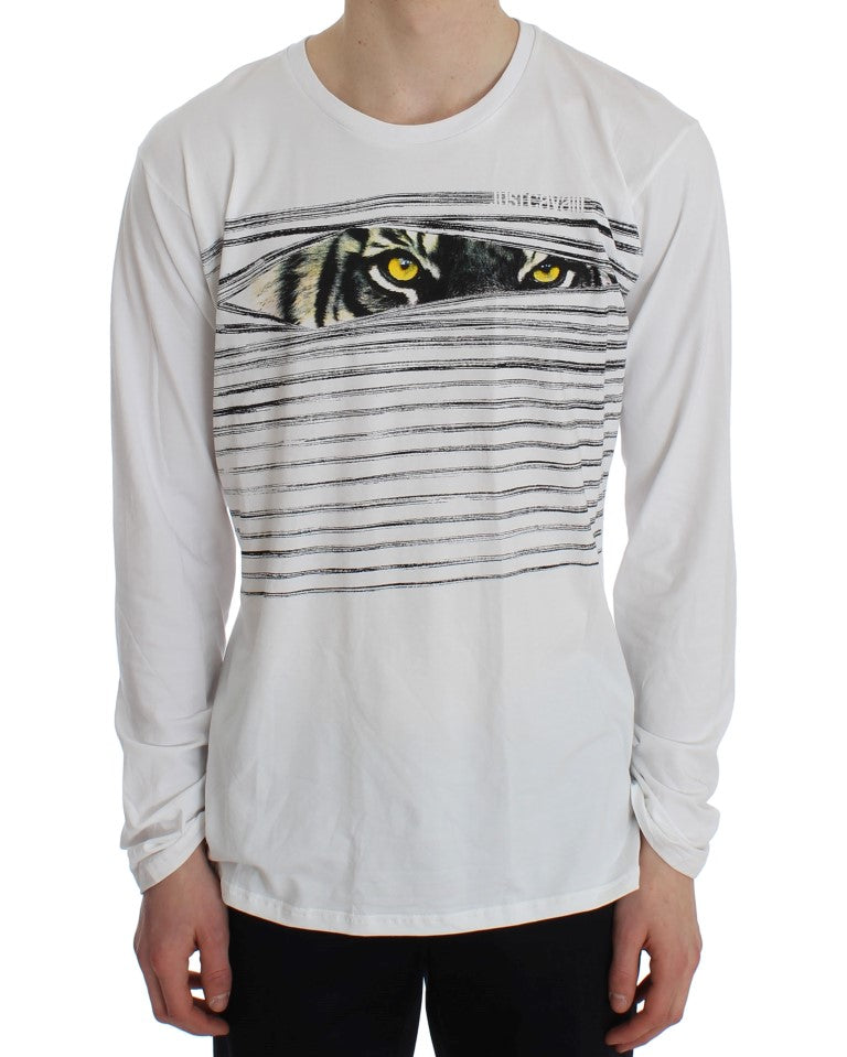 White Crew-neck Pullover Stretch T-shirt