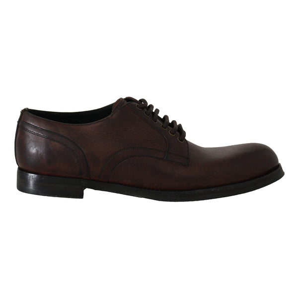 Brown Leather Laceups Derby Laceups Shoes