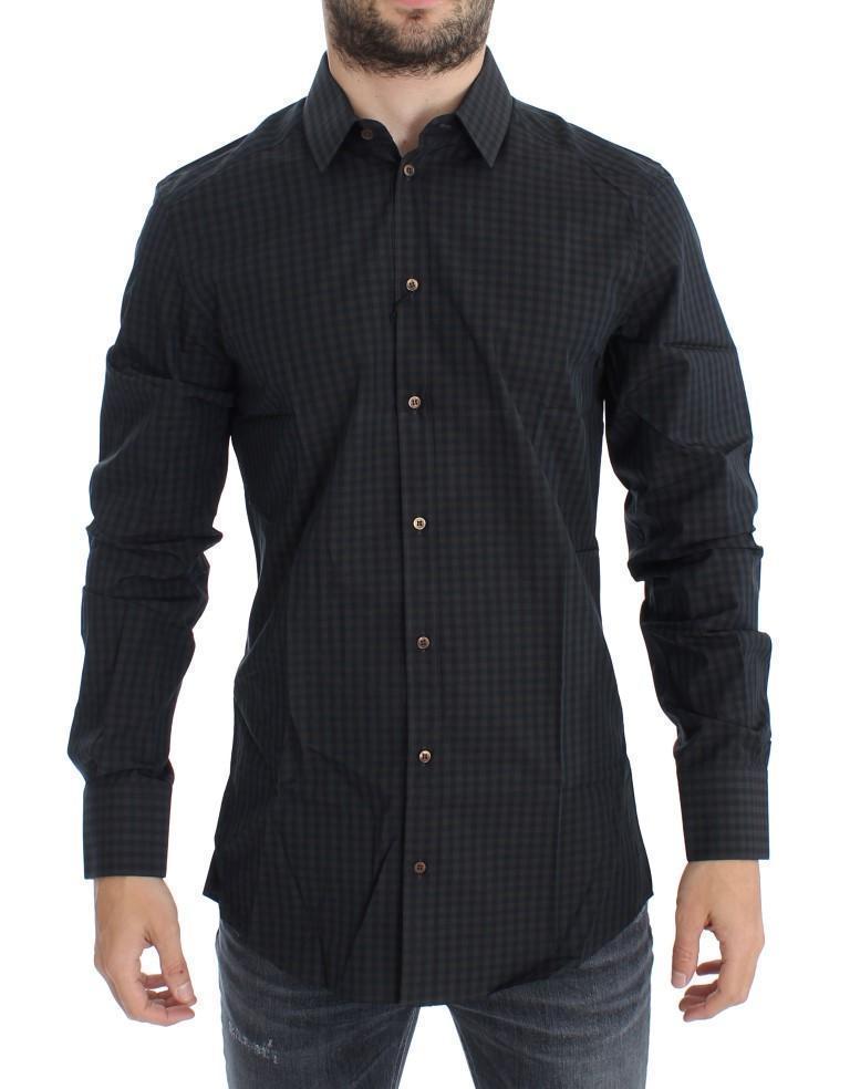 Blue Checkered Slim Fit GOLD Casual Shirt