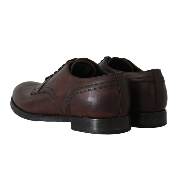 Brown Leather Laceups Derby Laceups Shoes