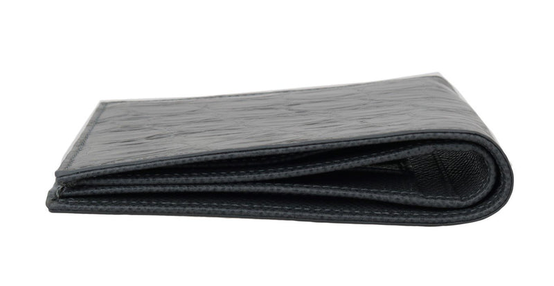 Gray Caiman Alligator Bifold Wallet