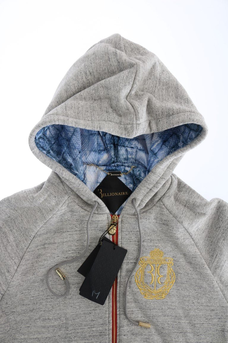 Gray Cotton Hooded Sweatsuit