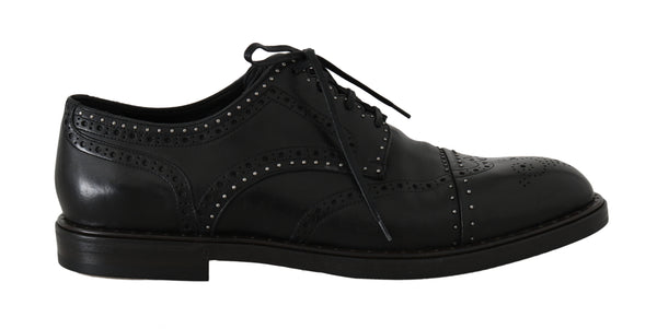 Black Leather Derby Wingtip Oxford