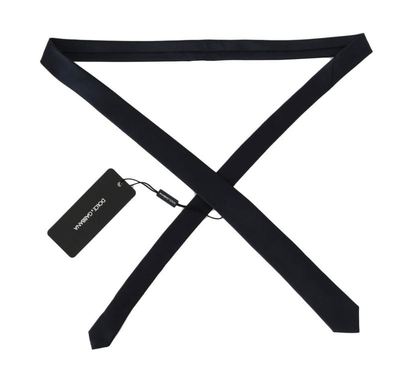 Black Silk Solid Slim Classic Tie
