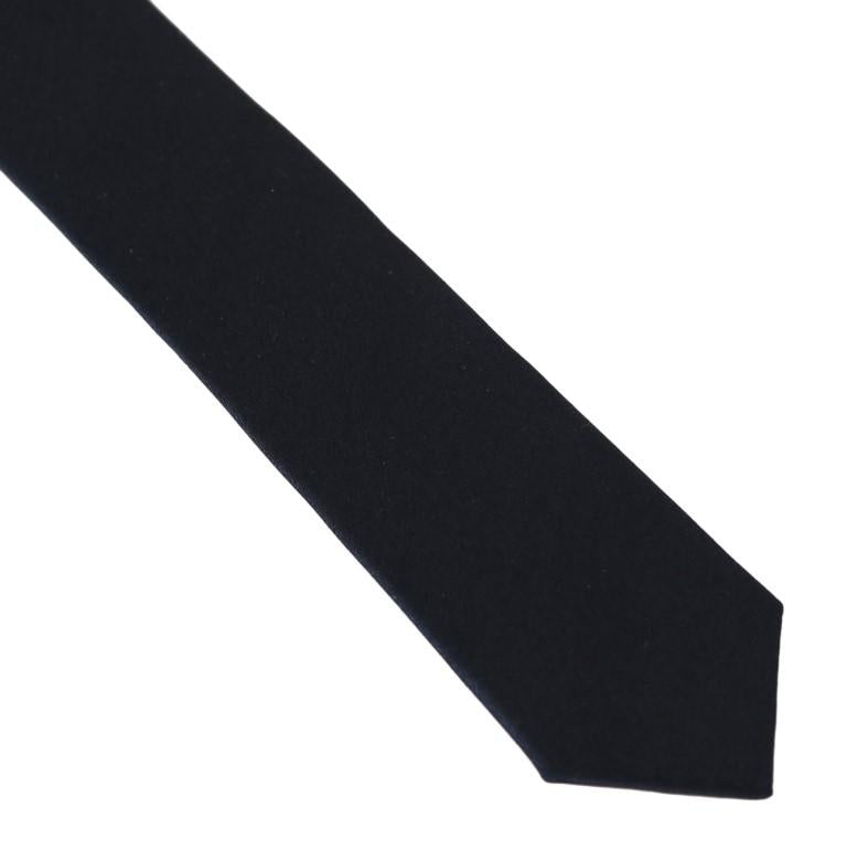 Black Silk Solid Slim Classic Tie