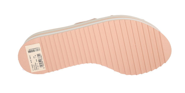 Pink Velvet Flip Flop Platform Wedges