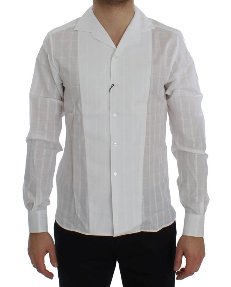 White Square Check Cotton Shirt