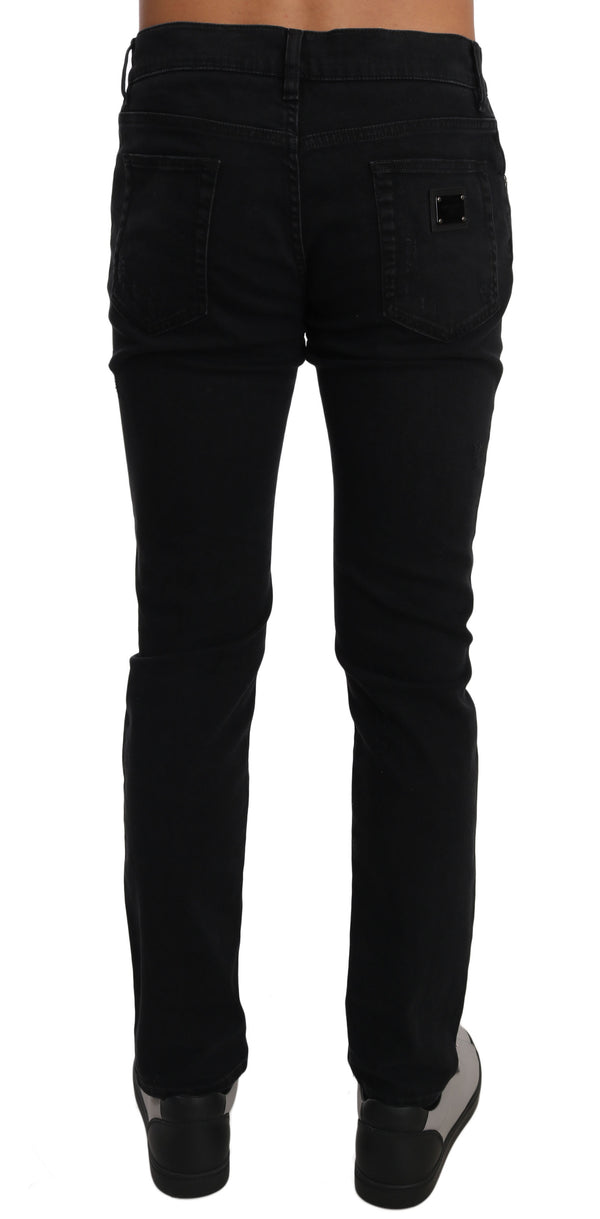 Black Stretch CAPRI DG Crown Jeans Pants