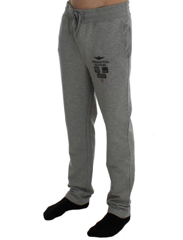 Gray Cotton Stretch Pants