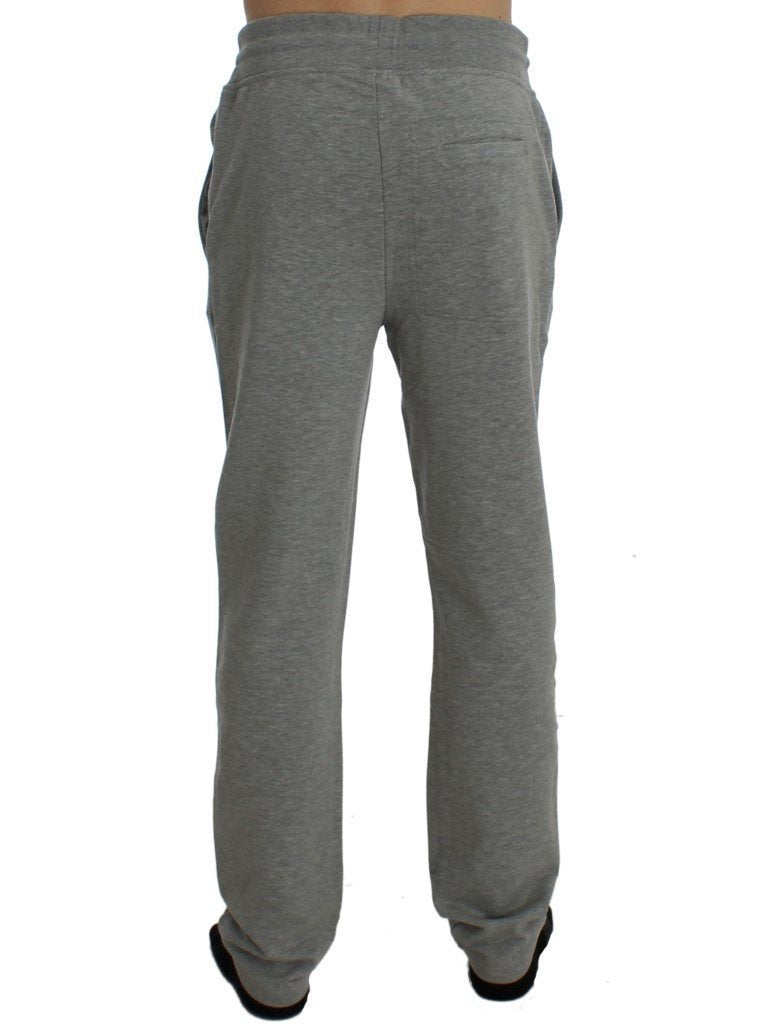 Gray Cotton Stretch Pants