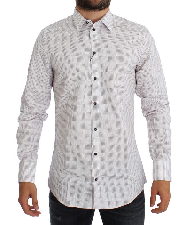 White Red GOLD Slim Fit Dress Shirt