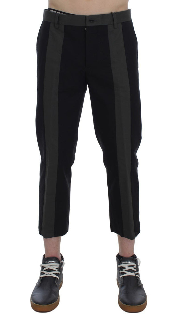 Black Green 3/4 Length Casual Pants