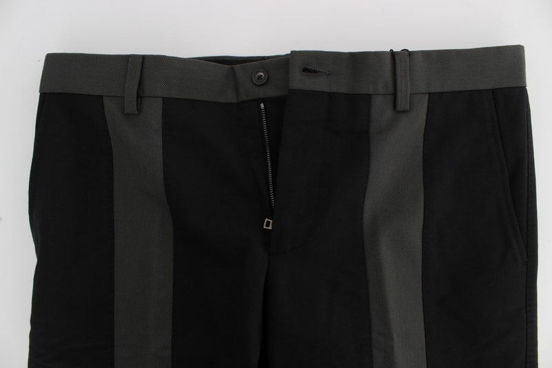 Black Green 3/4 Length Casual Pants