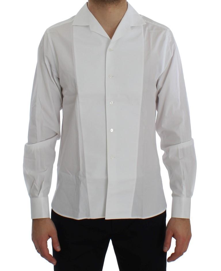 White Cotton Spread Formal Shirt