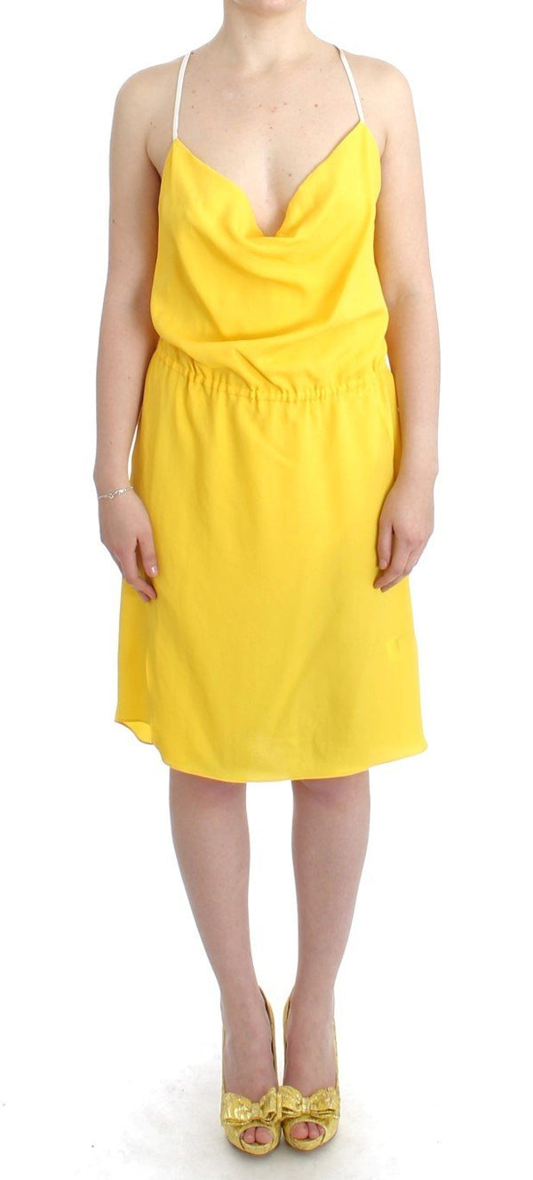 Yellow sleeveless summer dress