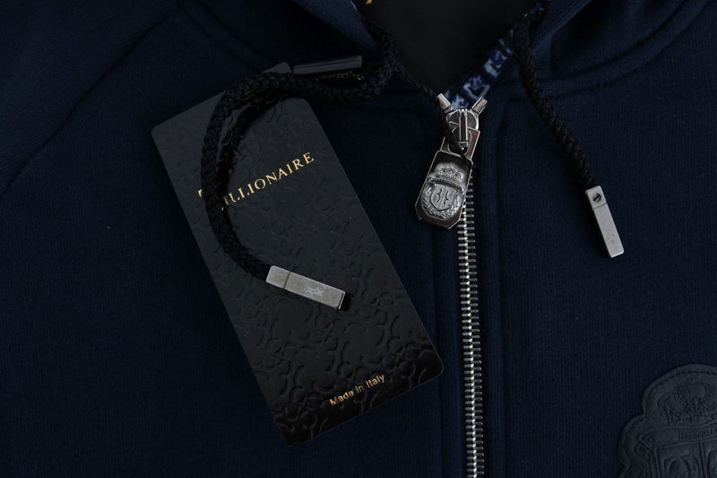 Navy Blue Cotton Hooded Sweatsuit