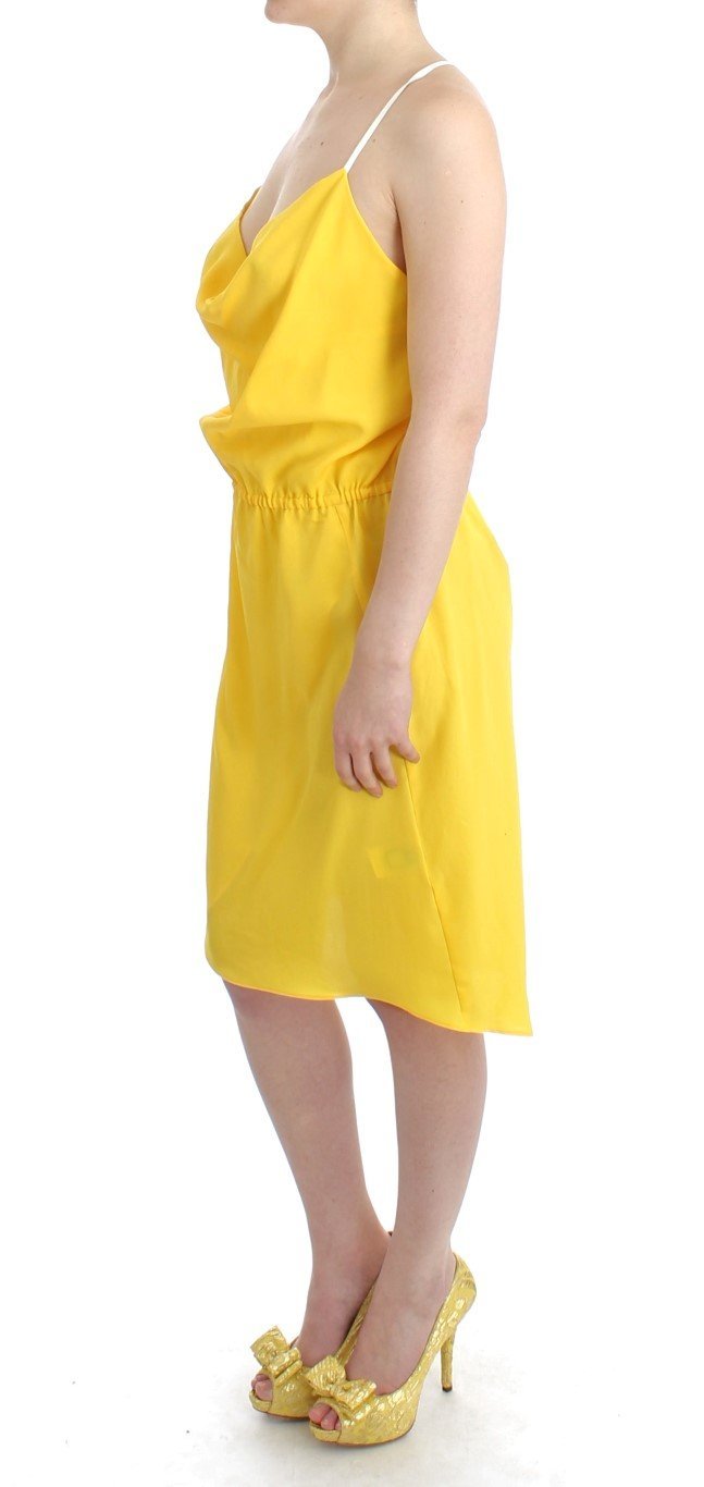 Yellow sleeveless summer dress