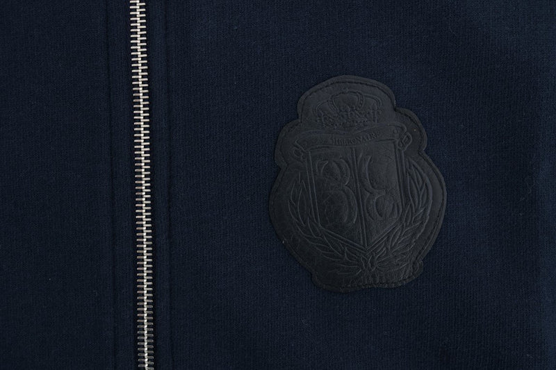 Navy Blue Cotton Hooded Sweatsuit