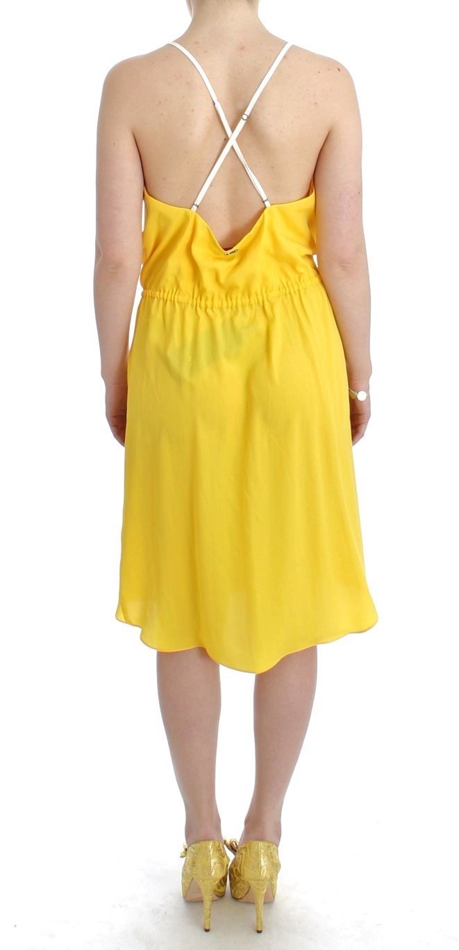 Yellow sleeveless summer dress