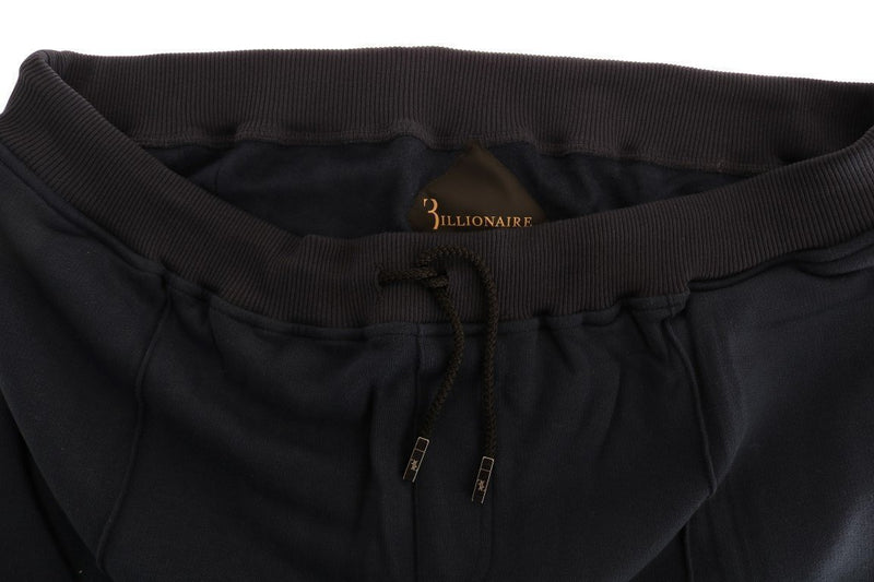 Navy Blue Cotton Hooded Sweatsuit