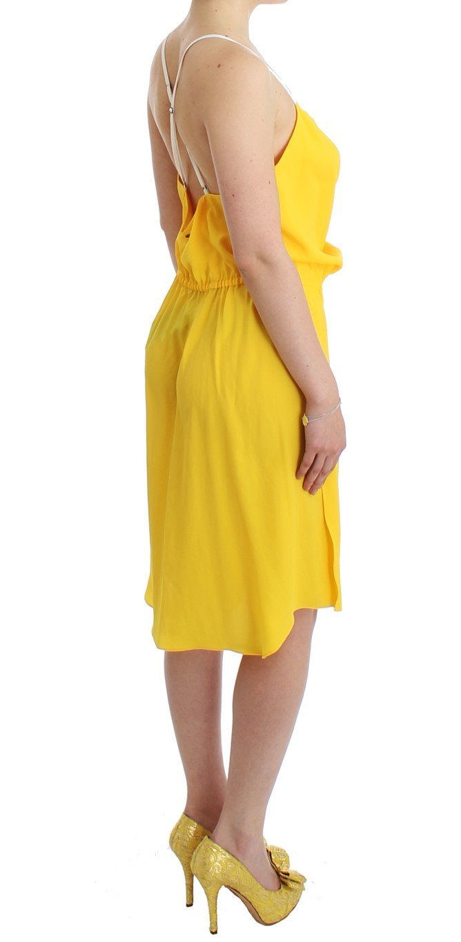 Yellow sleeveless summer dress