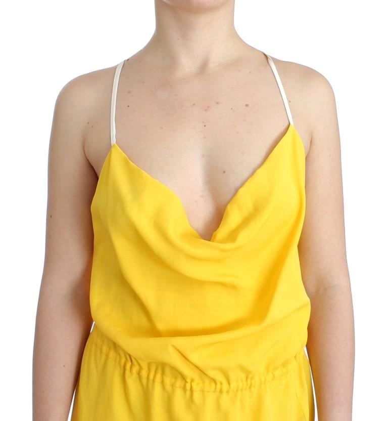 Yellow sleeveless summer dress