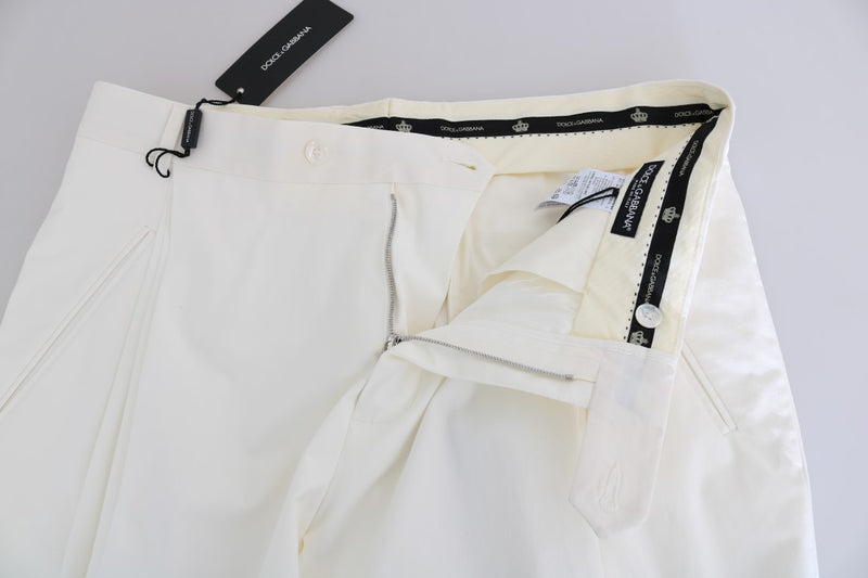 White Cotton Casual Pants