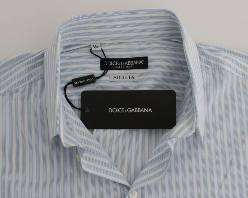 Blue Striped Slim SICILIA Shirt