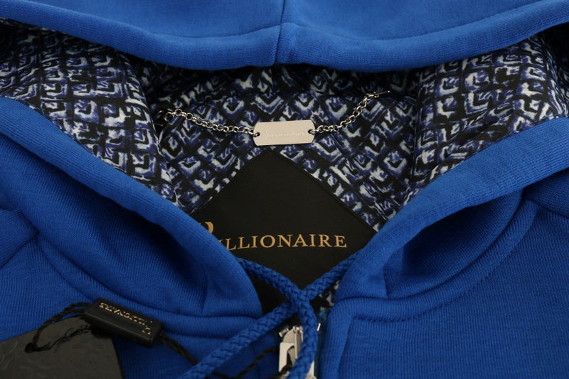 Blue Cotton Hooded Sweatsuit