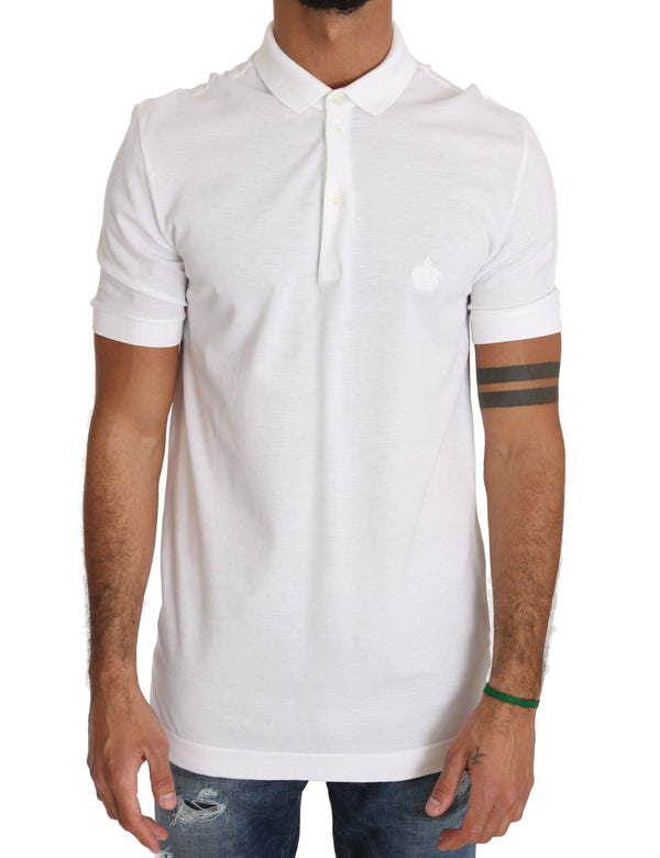 White Cotton Crown Logo Shirt